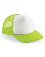 Beechfield CB645 Vintage Snapback Trucker Cap - Lime Green/White - One Size - thumbnail