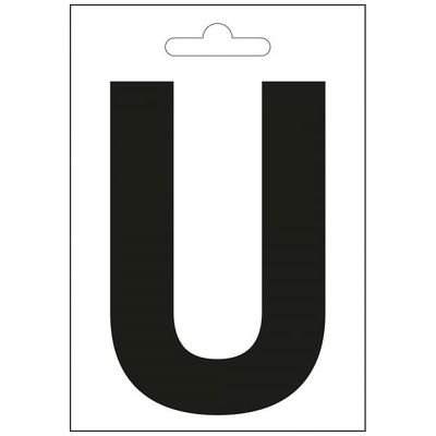 Nautic letter U zwart 100 mm.