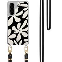 Samsung Galaxy A57 hoesje met zwart koord - Noir bloom