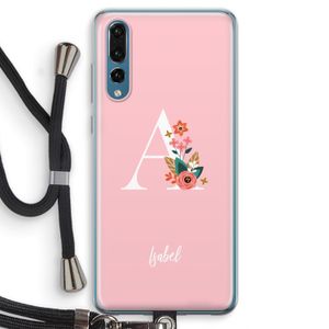Pink Bouquet: Huawei P20 Pro Transparant Hoesje met koord