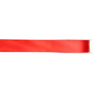 Hobby/decoratie satijnen lint - rood - 1 cm x 25 meter - cadeauverpakking - polyester