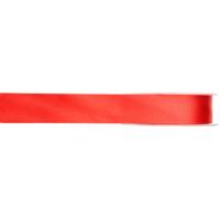 Hobby/decoratie satijnen lint - rood - 1 cm x 25 meter - cadeauverpakking - polyester