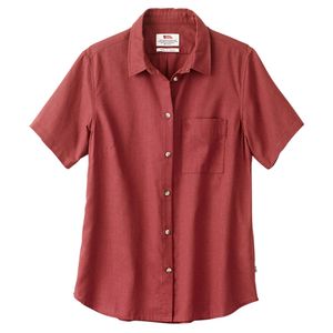 FjÃ¤llrÃ¤ven Dames blouse Ã–vik Travel Shirt SS W, rood, Maat: XS