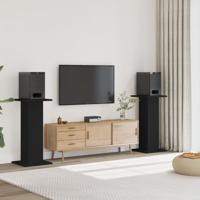 Speakerstandaards 2 st 30x30x95 cm bewerkt hout zwart