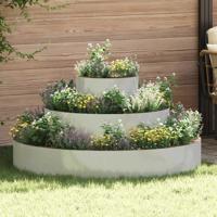 Tuin Bloempot Zilver 120 x 120 x 20 cm Gegalvaniseerd staal