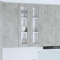 Hangkast Riga Beton Grijs 60 x 31 x 100 cm Bewerkt hout