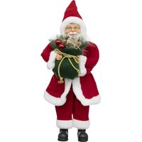 Feeric Christmas kerstman/kerstpop beeld - H50 cm - rood - staand - Kerstman pop - thumbnail