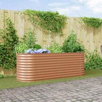 Verhoogde plantenbak Bruin 240 x 80 x 81 cm Staal