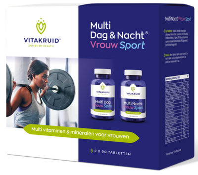 Vitakruid Multi Dag & Nacht Vrouw Sport 100% Vegan 2 x 90