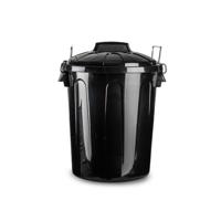 Plasticforte afvalemmer - zwart - 21L - kunststof - H42 cm - met deksel