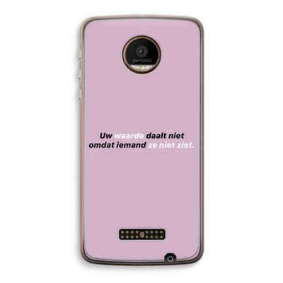 uw waarde daalt niet: Motorola Moto Z Force Transparant Hoesje