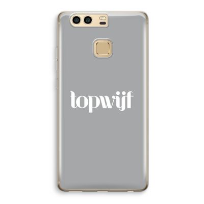 Topwijf Grijs Wit: Huawei P9 Transparant Hoesje