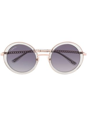 Lancel lunettes de soleil Adele à monture ronde - Bleu