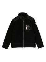 Moncler Enfant veste bomber à logo imprimé - Noir - thumbnail