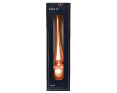 Piek glas d6h26 cm sprankelend rose kerst - Decoris