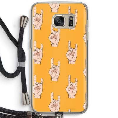 Rock: Samsung Galaxy S7 Transparant Hoesje met koord