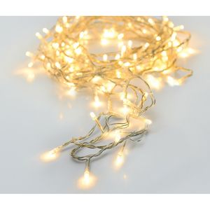 Kerstverlichting lichtsnoeren- 2x - warm wit - 24 leds - 200 cm - op batterij