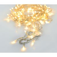 Kerstverlichting lichtsnoeren- 2x - warm wit - 24 leds - 200 cm - op batterij - thumbnail