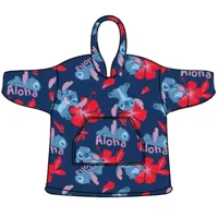 Stitch hoodie poncho bloemen maat XS - L polyester
