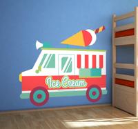 Ijsjes Ijscoman wagen sticker