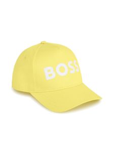 BOSS Kidswear casquette en coton à logo imprimé - Jaune