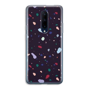 Dark Rounded Terrazzo: OnePlus 7 Pro Transparant Hoesje