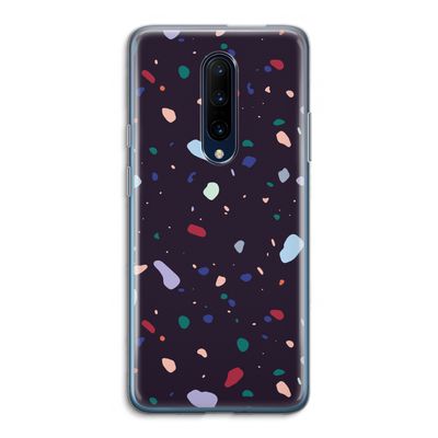 Dark Rounded Terrazzo: OnePlus 7 Pro Transparant Hoesje