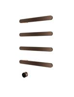Hotbath &MORE set van 4 rails RASS50 SOFT SQUARE 50 cm met separate schakelaar en inbouw element Tuscan Bronze (RASS50-4TB)