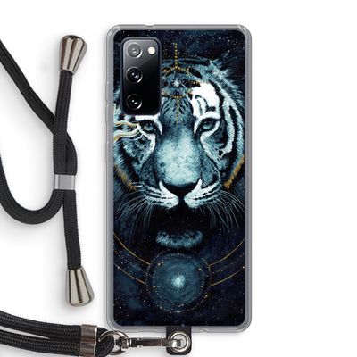 Darkness Tiger: Samsung Galaxy S20 FE / S20 FE 5G Transparant Hoesje met koord