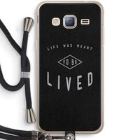 To be lived: Samsung Galaxy J3 (2016) Transparant Hoesje met koord