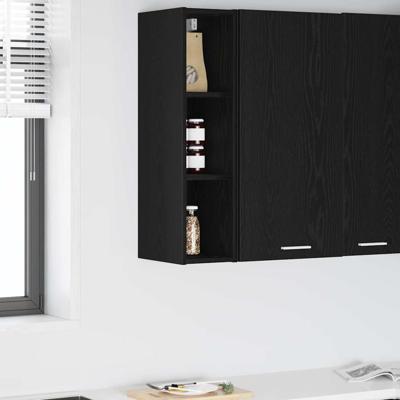 Hangkast Riga Zwart Eiken 20 x 29,5 x 80 cm Bewerkt hout Hangkast Riga Zwart Eiken 20 x 29,5 x 80 cm Bewerkt hout