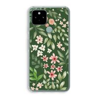 Botanical green sweet flower heaven: Google Pixel 5 Transparant Hoesje