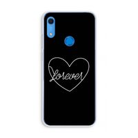 Forever heart black: Huawei Y6s Transparant Hoesje