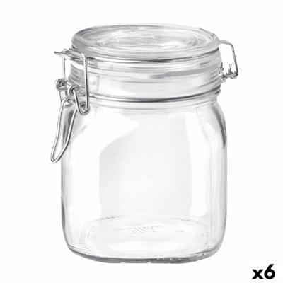 Voedselopslagcontainer Bormioli Rocco Fido Transparant Glas (75 cl) (6 Stuks)