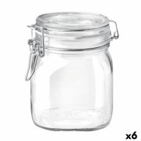 Voedselopslagcontainer Bormioli Rocco Fido Transparant Glas (75 cl) (6 Stuks)