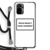 Alone: Xiaomi Redmi Note 10 Pro Transparant Hoesje met koord