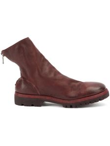 Guidi bottines zippées - Rouge