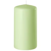 Enlightening Candles Cilinder/stompkaars - lichtgroen - D6 x H8 cm - 27 branduur