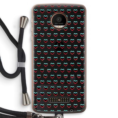 Hartjes: Motorola Moto Z Force Transparant Hoesje met koord