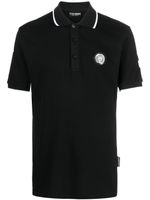 Plein Sport polo à logo brodé - Noir