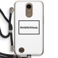 Ambitchious: LG K10 (2017) Transparant Hoesje met koord