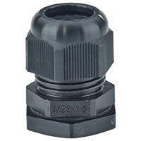 Hensel 36000196 Wartel Met borgmoer, Met trekontlasting, Slagvast Kunststof Zwart 1 stuk(s)