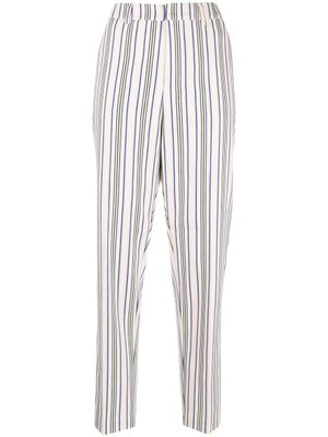 Scotch & Soda pantalon fuselé Lowry à rayures - Blanc