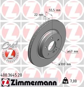 Remschijf Coat Z 400364520