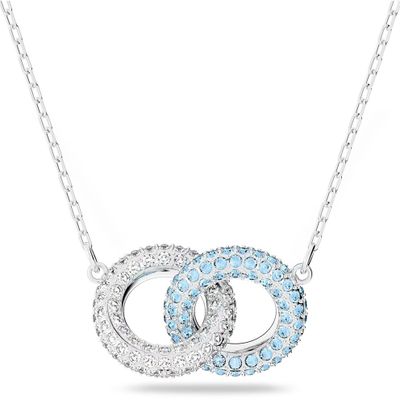 Swarovski 5642883 Ketting Stone zilverkleurig-blauw-wit 38-45 cm