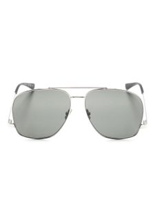 Saint Laurent Eyewear lunettes de soleil Leon à monture oversize - Argent