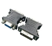 Gembird A-DVI-VGA-BK kabeladapter/verloopstukje DVI-A VGA 15-pin Zwart, Metallic