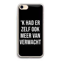 Meer verwacht - Zwart: iPhone 7 Transparant Hoesje