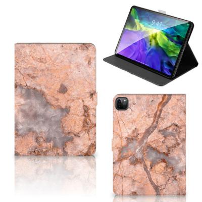 iPad Pro 11 2020/2021/2022 Leuk Tablet hoesje Marmer Oranje iPad Pro 11 2020/2021/2022 Leuk Tablet hoesje Marmer Oranje