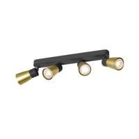 SLV SpotPuri 2.0 Dome zwart-goud 4-lichts - 1008353